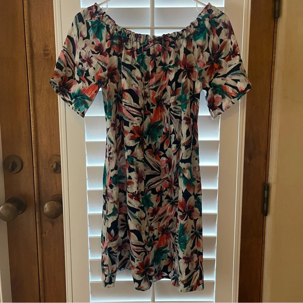 Ella Moss Tahiti Garden Off-The-Shoulder Dress, Small - Picture 3 of 10